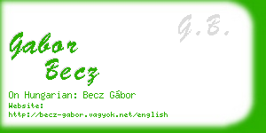 gabor becz business card